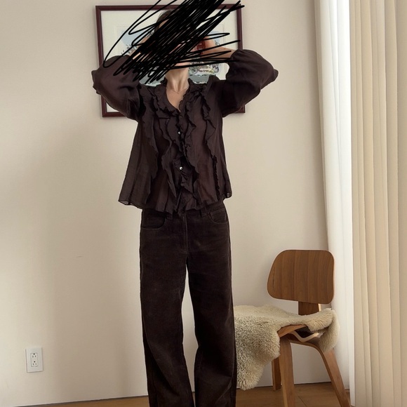 Alex Mill Pants - Alex Mill Dark Brown Wide Leg Pants